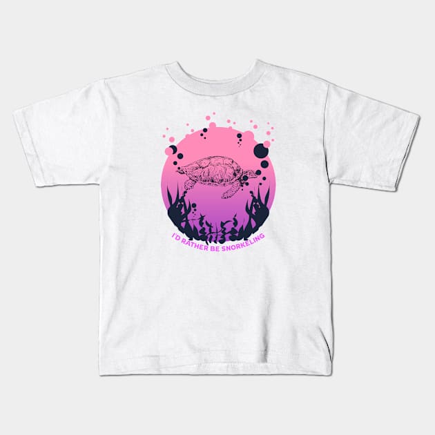 Snorkeling Kids T-Shirt by Mountain Morning Graphics